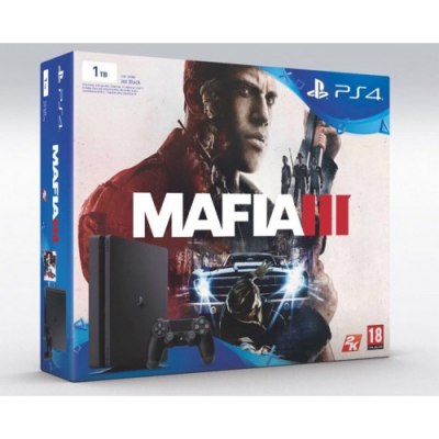 Sony Playstation 4 Slim 1Tb Black Игровая консоль + Mafia III